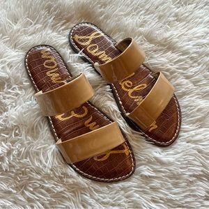 Sam Edelman Gala Double Strap Sandals in Almond